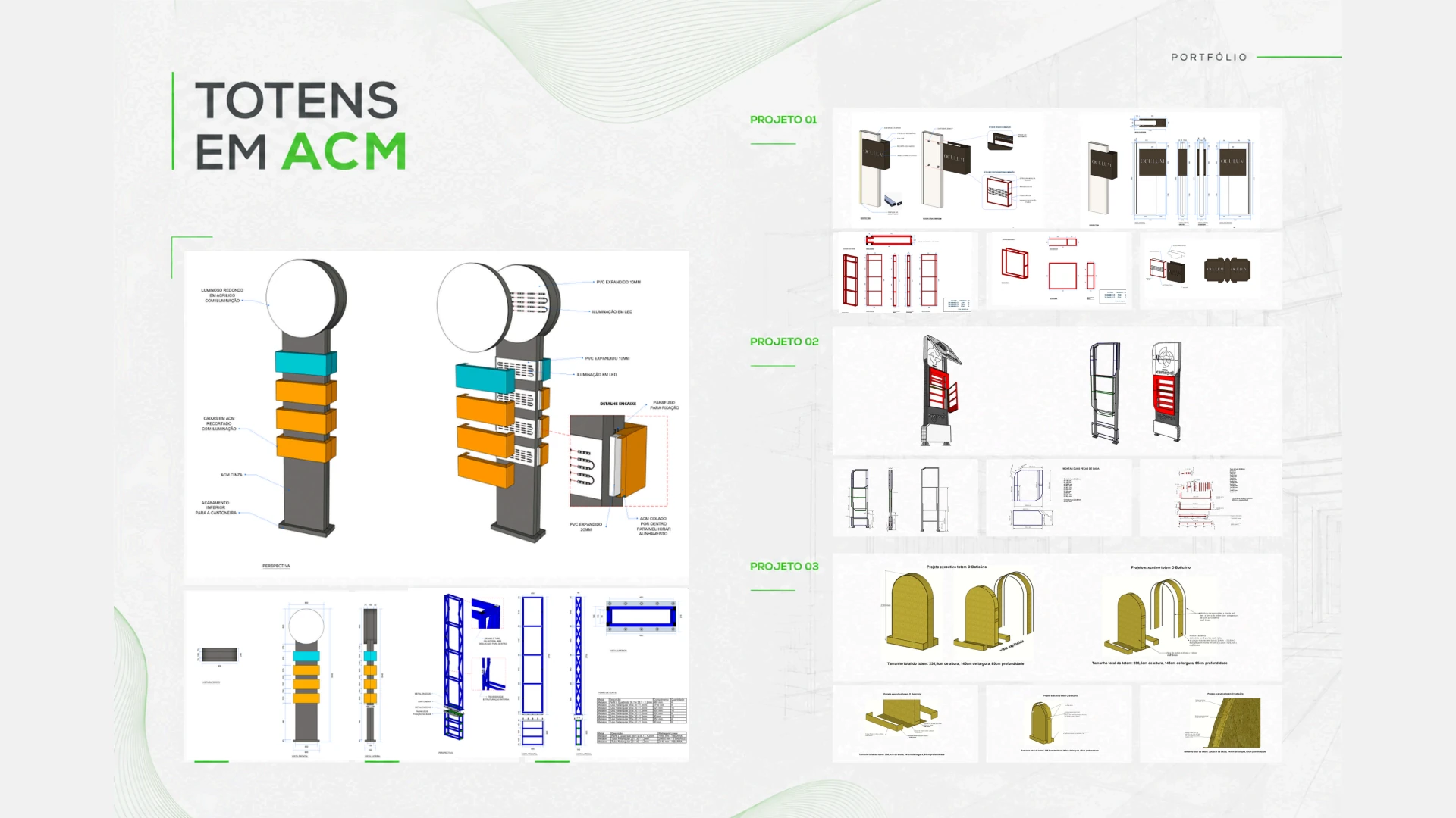 Projetos de totens em ACM